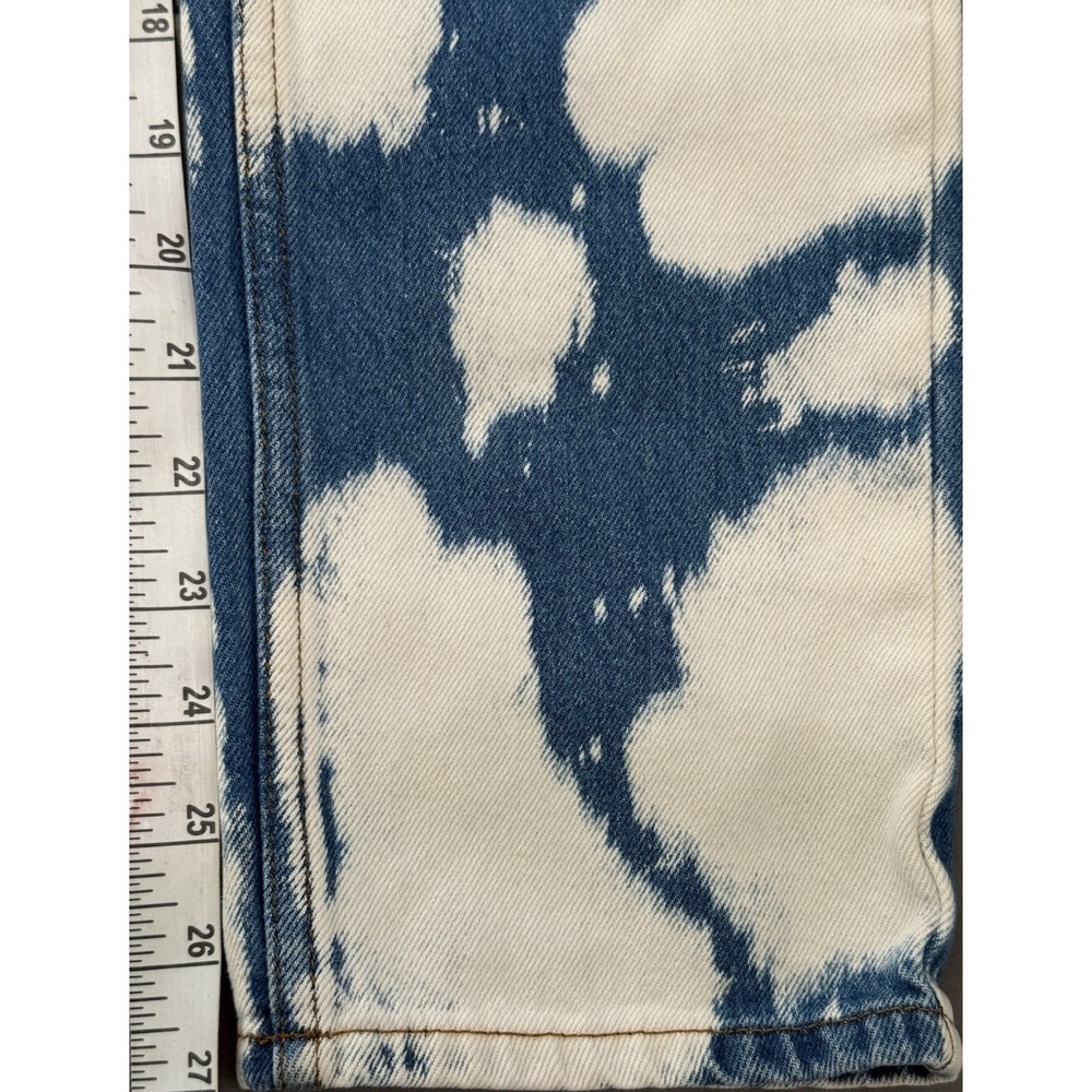 Burberry Denim Jeans Female Size 26 Seamill Monogram Motif Slim Fit Bleached - Picture 4 of 11